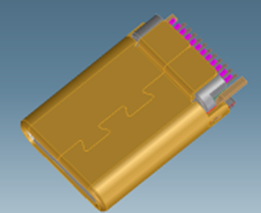 USB C TYPE 夹板式3.5-冲压壳